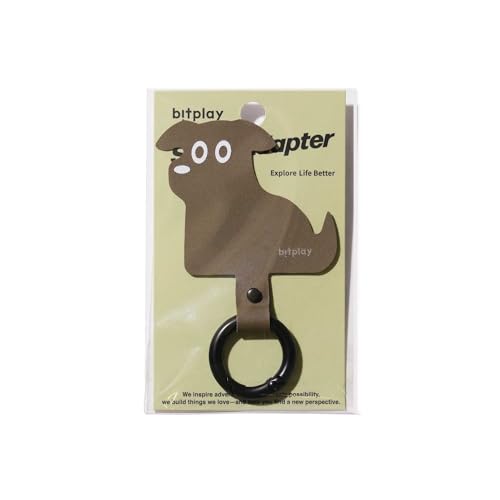 bitplay Stylish Phone Tab, Phone Strap Replacement Part for Cell Phone, Safety Lanyard Patch - color: Browny Puppy