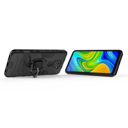 Max Power Digital Magnet Case for Xiaomi Redmi Note 9 Shockproof Hard Phone Cover with Grip, Metal Ring Kickstand Bumper Shell [Compatible with Magnetic Car Mount] (Black) - color: Black, size: Xiaomi Redmi Note 9