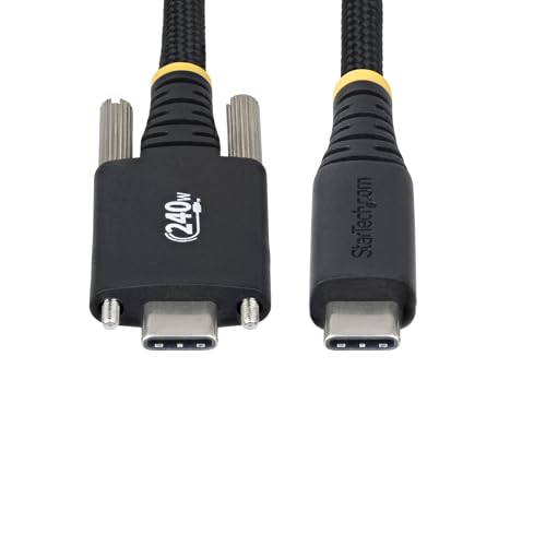 StarTech 10ft/3m USB-C to USB-C Screw Locking Cable (S2CEPR3M-USBSL-CABLE) - size: 10 ft