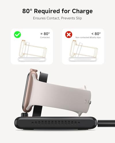 SwanScout Dual Charger for Apple Watch 11/Ultra 3/SE 3/Ultra 2/Ultra/SE 2/SE/10/9/8/7/6/5/4/3/2, Portable Charging Dock for 2 Apple Watches, SwanScout 507DA (Black) - color: Black