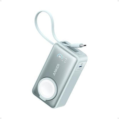 Anker MagGo Power Bank for Apple Watch, 10,000mAh 35W Max Portable Charger - color: Green