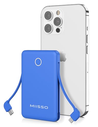 miisso 6000mah Ultra Slim Power Bank, Card Size, Deep Blue - color: Deep Blue
