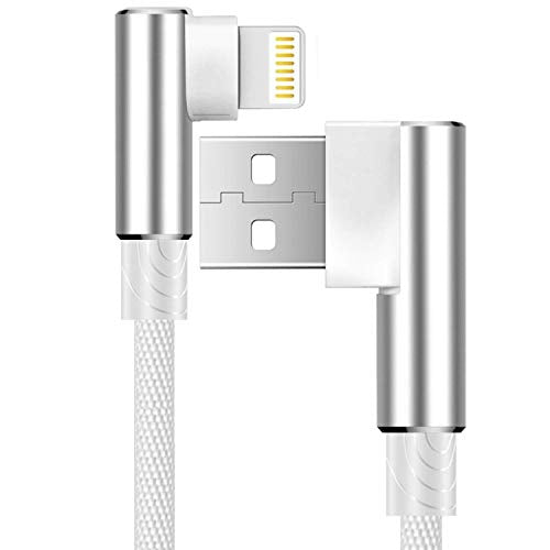 Ironten iPhone Lightning Charger, 1 Pack 3 Ft Silver Apple MFi Certified Cable Nylon Braided Cable Fast Charging Cord Compatible with iPhone 14 13 12 11 Pro Max XR XS X 8 7 6 Plus SE iPad - color: Silver, size: 3ft