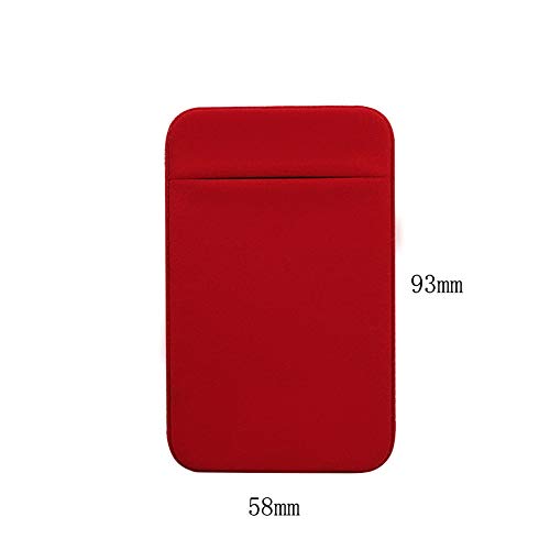 Slim Credit Card Holder for Back of Cell Phone, Stretchy Ultra Lycra 3M Self Adhesive Phone Pocket Stick On Wallet for ID Credit Card Pocket for iPhone Android Galaxy (Red+White+Blue) - color: Red+White+Blue