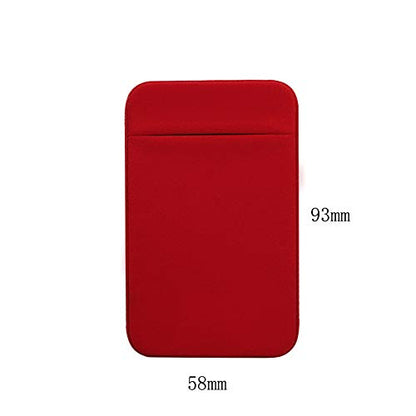 Slim Credit Card Holder for Back of Cell Phone, Stretchy Ultra Lycra 3M Self Adhesive Phone Pocket Stick On Wallet for ID Credit Card Pocket for iPhone Android Galaxy (Red+White+Blue) - color: Red+White+Blue