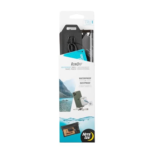 Nite Ize RunOff Waterproof Travel Pouch with TRU Zip - Dry Pouch for Phone & Travel Necessities - Touchscreen Friendly - Waterproof with Reliable Zipper - Charcoal, Small - style: Small