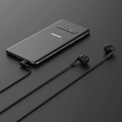 Maeline Bulk Earbuds with 3.5 mm Headphone Plug - 10 Pack Wholesale Bundle - Jet Black - color: Jet Black, size: 10 Pack