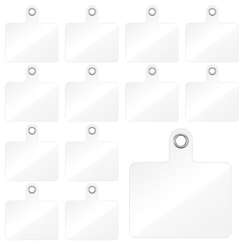 50Pcs Transparent Phone Lanyard Tabs, Universal Phone Tether Tabs