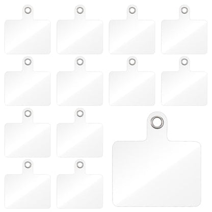 50Pcs Transparent Phone Lanyard Tabs, Universal Phone Tether Tabs