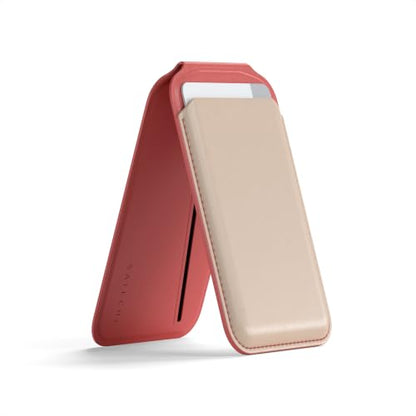 Satechi MagSafe Wallet Stand, Card Holder, NFC Pass-Through - color: Coral Pink