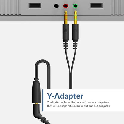 Cyber Acoustics AC-104 Mono Headset with Ambidextrous Boom Mic - style: Mono Headset