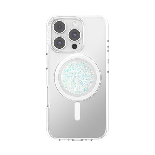 PopSockets Phone Grip for MagSafe, Magnetic Holder- Confetti White - color: Iridescent Confetti White, style: MagSafe
