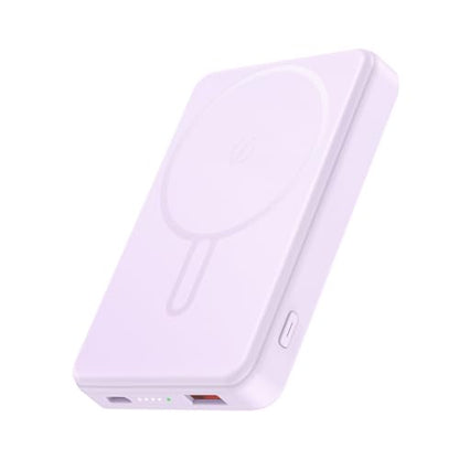 for Magsafe Battery Pack 12000mAh Magnetic Power Bank Portable Charger USB C 20W Fast Charging Wireless Charger Travel Essential for iPhone 16/15/14/13/12 Series Purple | PD 22.5W Fast Charging, USB C in&Out Wireless Battery Pack Phone Charger for iPhone