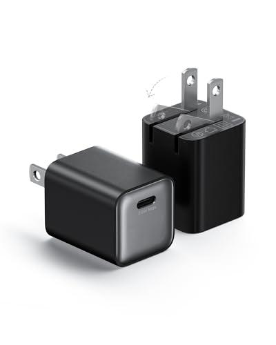 wegear 30W GaN USB C Wall Charger, Compact Charger Block with PD3.0 - color: Black, size: 2 Pack
