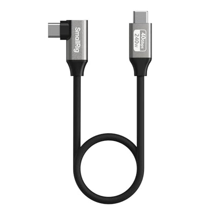 SMALLRIG USB4 40Gbps USB-C Cable 240W & 8K@60Hz Video 35cm/13.8in - 5075 - size: 35 cm/13.8 in, style: Straight to Angled