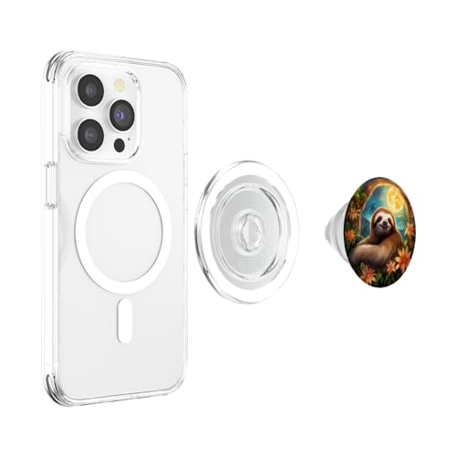 Sloth Jungle Moon PopSockets MagSafe PopGrip for iPhone - style: MagSafe