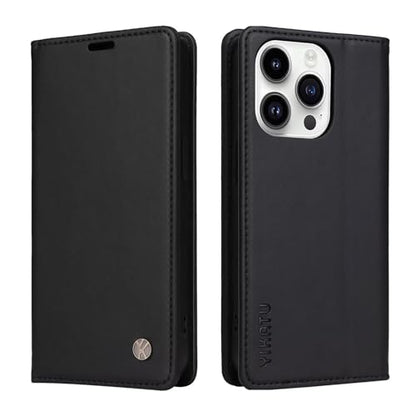 Caseurban Compatible with iPhone 14 Pro Wallet Case PU Leather Flip Folio Case with Card Holder Magnetic Closure Shockproof Protective Phone Cover Black - color: Black, size: iPhone 14 Pro
