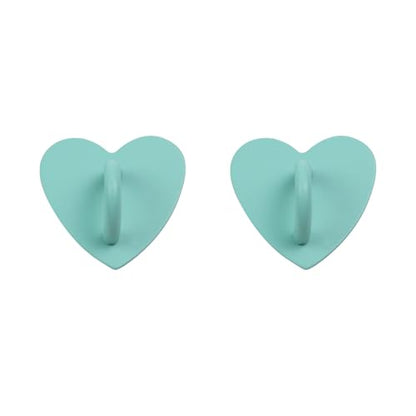 12Pcs Phone Charm Hook Adhesive (Heart Shaped, Light Green) - color: Light Green