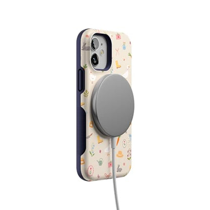 Casely iPhone 12 Mini Case | Hoppy Garden | Spring Things | Bold Protective Design | Compatible with MagSafe - color: Hoppy Garden | Spring Things, size: Iphone 12 Mini