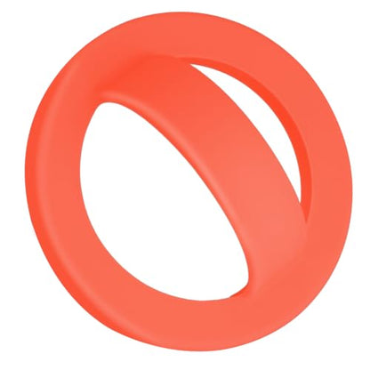 Magnetic Silicone Ring Grip Phone Holder, Rotating Finger Loop Ring Grip Holder, Soft and Portable, Strong Magnetic Attraction, Compatible with Magsafe Phone Case (Orange) - color: Orange