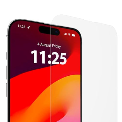 Case-Mate iPhone 15 Pro Screen Protector - 6.1 Inch - Anti-Scratch Tempered Glass with Shatter Protection - Durable 9H Glass with Touch Sensitivity, Ultra High Clarity, Case Friendly, Easy to Apply - size: iPhone 15 Pro
