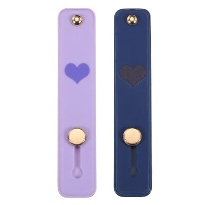 MECCANIXITY 2 Pcs Phone Loop Finger Holder Silicone Phone Strap Grip Holder Cell Phone Grip Stand for Most Smartphones Purple,Dark Blue - color: Purple,Dark Blue