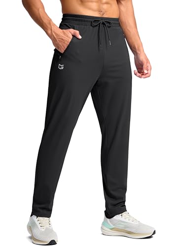 G Gradual Men's 30"/32"/34"/36" Inseam Tall Sweatpants with Zipper Pockets - color: Black, size: X-Large