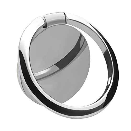 Metal Cell Phone Ring Holder Finger Ring Stand, 360 Degree Rotation Ring Kickstand Grip Holder for Magnetic Car Mount, Silver - color: Silver