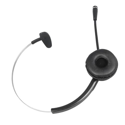 FILFEEL Single Ear Telephone Headset with Noise Cancelling Mic, Lightweight Comfortable Wired Headphone for Customer Service Call Center Online Classes Business Office Work fit Standard