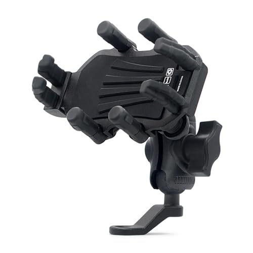 Motorcycle Phone Mount Holder Shock Absorber Panel Anti Vibration Vibration Dampener Reducer 360 Adjustable Rotation Rearview Mirror Mount for 4.4 to 6.5 in (Rearview Mirror) - size: Rearview Mirror Mount