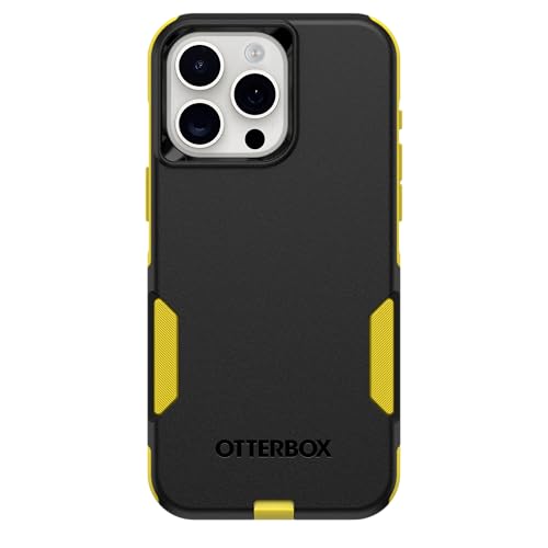OtterBox iPhone 15 Pro Max (Only) - Commuter Series Case - Night (Black & Yellow) - Slim & Tough - Pocket-Friendly - with Port Protection - color: Black & Yellow