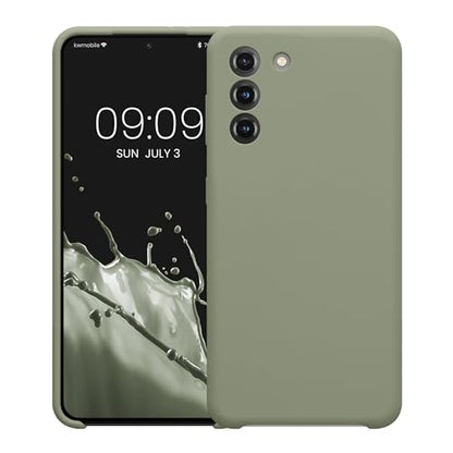 kwmobile Case Compatible with Samsung Galaxy S21 Case - Slim TPU Silicone Phone Cover - Soft Touch Finish - Gray Green - color: gray green, size: Galaxy S21