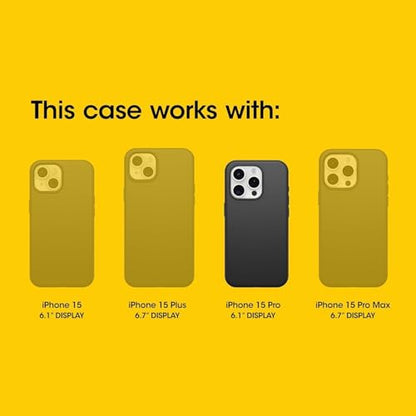 OtterBox iPhone 15 Pro (Only) - Commuter Series Case - Night Reverse (Yellow & Black) - Slim & Tough - Pocket-Friendly - with Port Protection - color: Yellow & Black