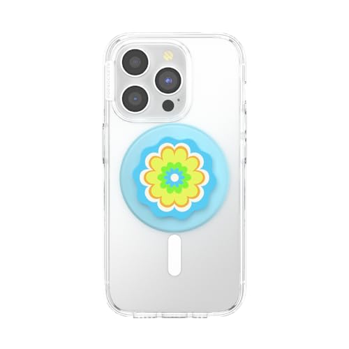 PopSockets Phone Grip for MagSafe, Magnetic Holder- Molded Flower Blue - color: Molded Flower Blue, style: MagSafe