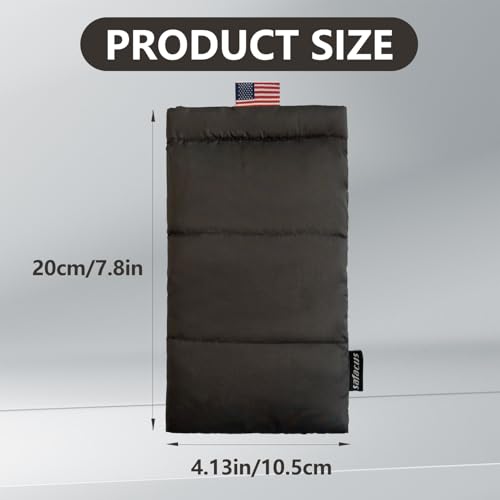 Thermal Phone Case Prevent OVERHEATING in The Sun, Cellphone Pouch for Camping Prevents Freezing with Flag, Extends Battery Life, Outdoor Warm Cover Bags for iPhone,Samsung Galaxy (Brown) - color: Brown