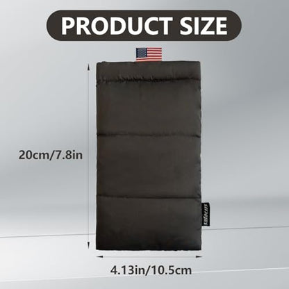 Thermal Phone Case Prevent OVERHEATING in The Sun, Cellphone Pouch for Camping Prevents Freezing with Flag, Extends Battery Life, Outdoor Warm Cover Bags for iPhone,Samsung Galaxy (Brown) - color: Brown