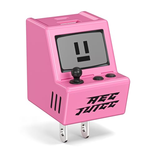 Aolcev for iPhone Charger 2 in 1 Dual USB A USB C Charger Block Retro 30W - color: Rose Pink