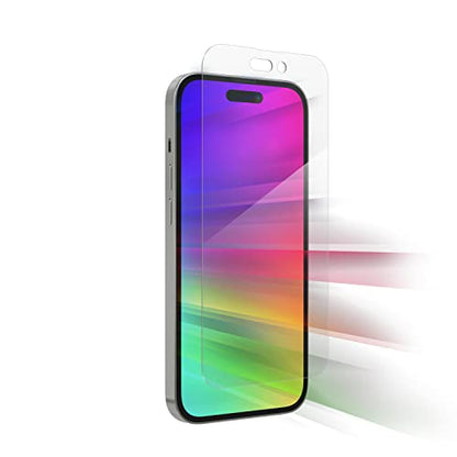 ZAGG Glass Elite VisionGuard Screen Protector for Apple iPhone 14 Pro - 5X Stronger, Blue-Light Protection, Anti-Fingerprint Technology, InvisibleShield, Easy to Install - size: iPhone 14 Pro, style: Glass Elite VisionGuard