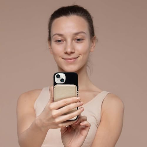 M-Plateau Small Wallet for Women, Phone Wallet with Zipper Coin Purse Credit Card Holder for Women Compatible with iPhone Case (Gold) - color: Gold