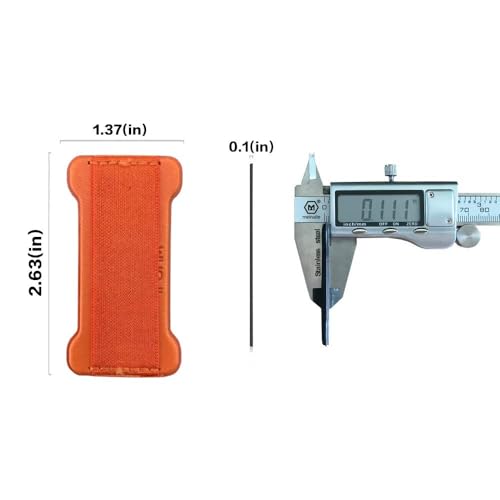 Finger Strap Phone Holder - Ultra Thin Anti-Slip Universal Cell Phone Grips Band Holder for Back of Phone -2Pack（Black+Orange） - color: Black+Orange