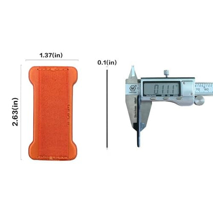 Finger Strap Phone Holder - Ultra Thin Anti-Slip Universal Cell Phone Grips Band Holder for Back of Phone -2Pack（Black+Orange） - color: Black+Orange