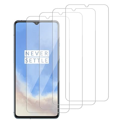 4 Pack Glass Screen Protector Compatible for OnePlus 7T [9H Hardness]-HD Screen Tempered Glass, Scratch Resistant,Easy Install [Case Friendly] - size: OnePlus 7T
