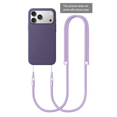 Thickened Crossbody Strap, Shoulder Neck Camera Phone Strap, Light Purple - color: Light Purple