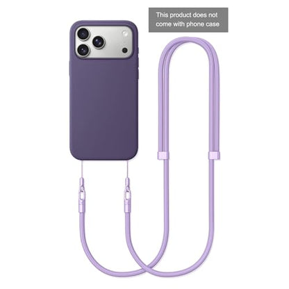 Thickened Crossbody Strap, Shoulder Neck Camera Phone Strap, Light Purple - color: Light Purple