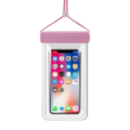 1PCS Waterproof Phone Case - Universal Fit for iPhone 14/13/12 & Android Phones - Submersible Up to 100ft for Kayaking, Fishing, Rain,etc.(Black/White/Pink) (Pink) - color: Pink
