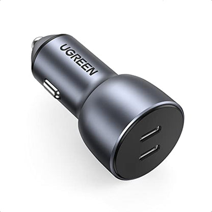 UGREEN USB C Car Charger, 40W Type C Car Charger Dual PD 20W Fast Car Charger Adapter Compatible with iPhone 16/15/14/13/12/11, iPad Pro/Mini/Air, Galaxy S23/S22/S21/S20/S10/Note 20, Pixel 5/4/3