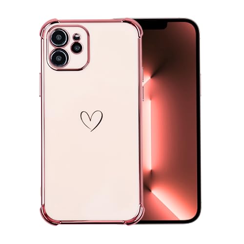 Pink Phone Case for iPhone 13 Pro Max Case - Shockproof, Slim Fit & Non Slip Grip Cell Phone Protector - Heart Style iPhone13 Cases for iPhone 13 Promax - Anti Scratch for iPhone13 Pro Max Pink (6.7) - color: Pink