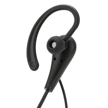 Single Ear Hook Call Center Headset 3.5mm Wired Business Headphone with Noise Canceling Microphone for Laptop Phone Computer Customer Service Teleconference