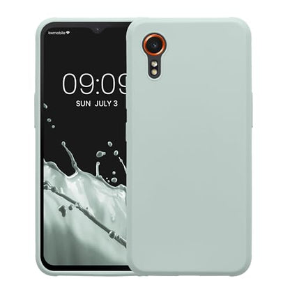 kwmobile Case Compatible with Samsung Galaxy Xcover7 Case - Soft Slim Protective TPU Silicone Cover - Cool Mint - color: Cool Mint