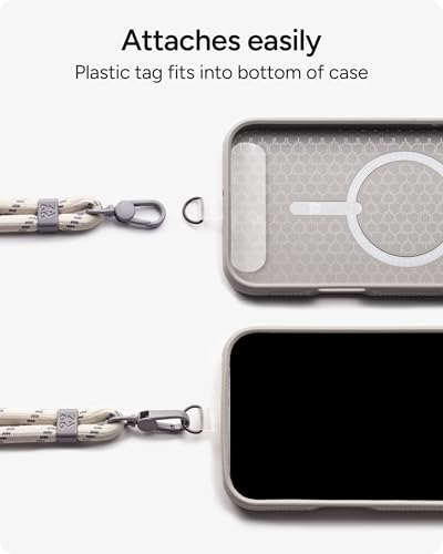 ZAGG Crossbody Lanyard for Phone Cases with Lanyard Attach Points - color: Sandstone Beige